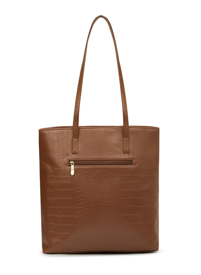 كابريس حقيبة حمل كبيرة من كابريس سانسا للكمبيوتر المحمول مقاس 16 بوصة للنساء | تصميم أنيق ومتين ومتعدد الجيوب للعمل والسفر والتسوق | أحزمة مريحة للكتف والحمل باليد للاستخدام اليومي (لون بني فاتح) - Image 5